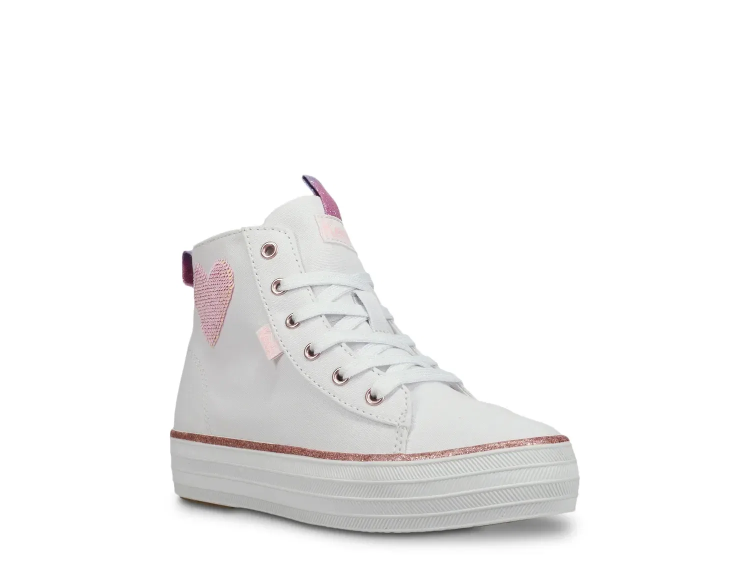 Кеды высокие Triple Up, бренд Keds, белый/розовый