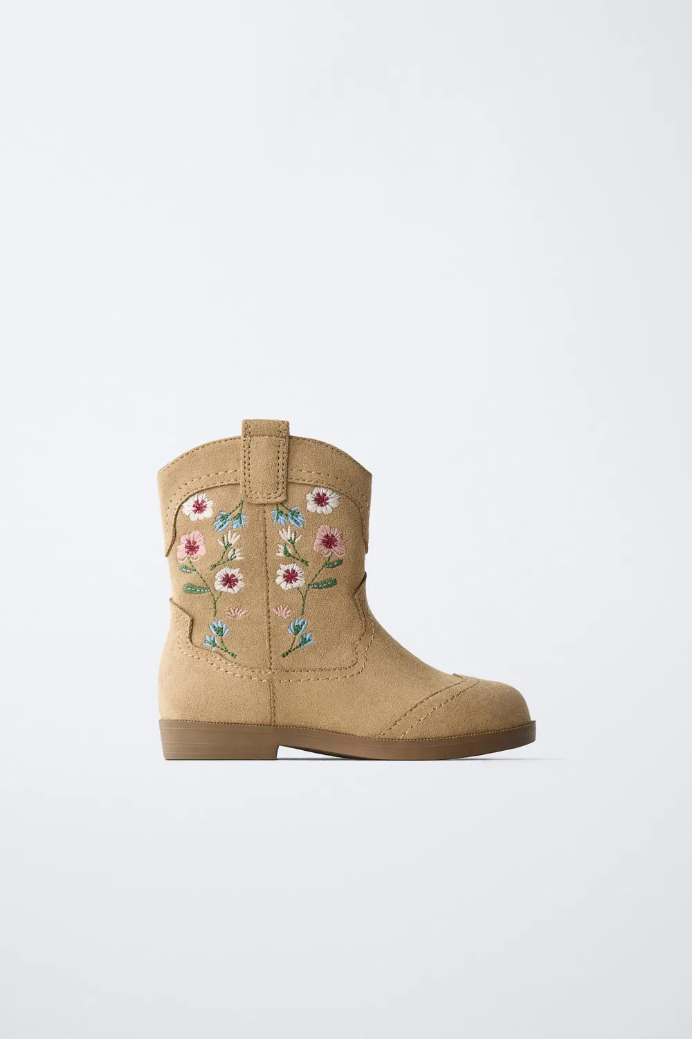 Вышитые ковбойские сапоги ZARA, Sand Brown