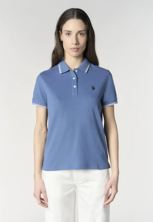 Поло хлопковое Pique U.S. Polo Assn., Blu, синий
