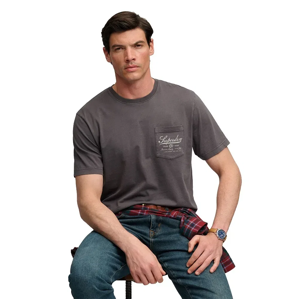 Мужская футболка свободного кроя с принтом Trade Superdry, Grey — фото 4