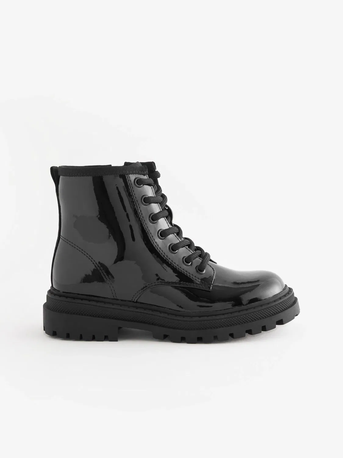 Ботинки на шнуровке с утеплением Next Black Patent