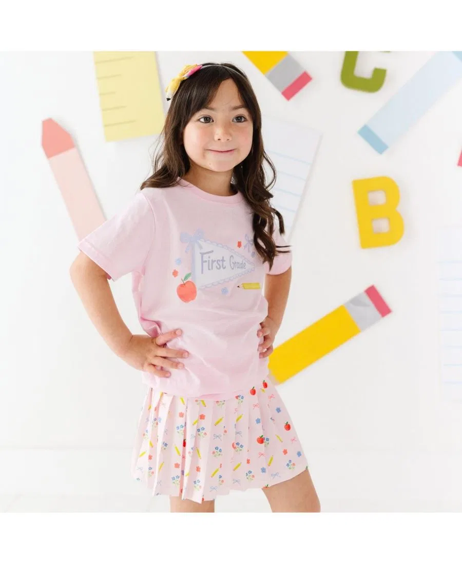Футболка с длинным рукавом для девочек First Grade Pennant Sweet Wink, Ballet Pink — фото 4