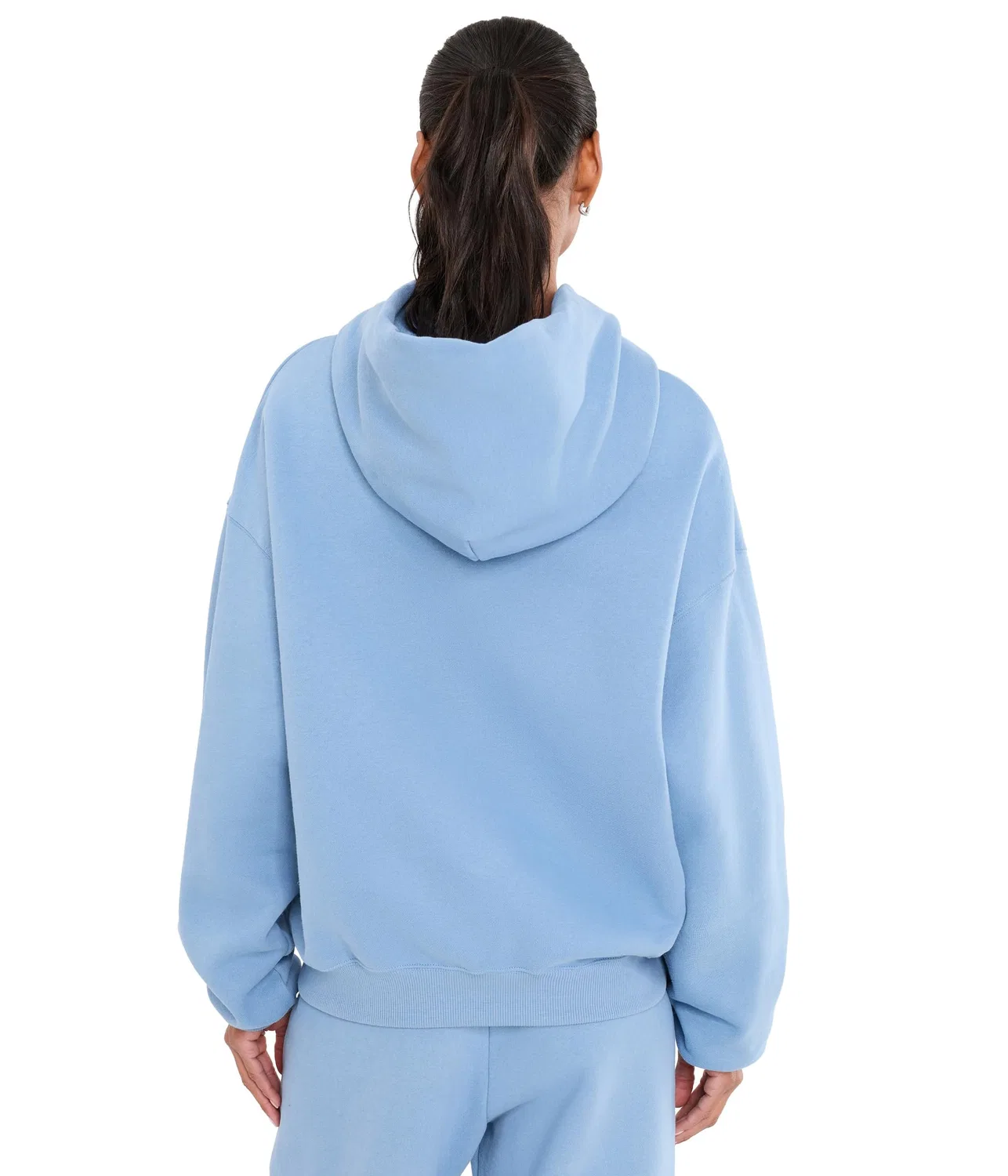 Толстовка с капюшоном Studio Fleece средней плотности, свободного кроя. Nike, Work Blue/Sail — фото 4