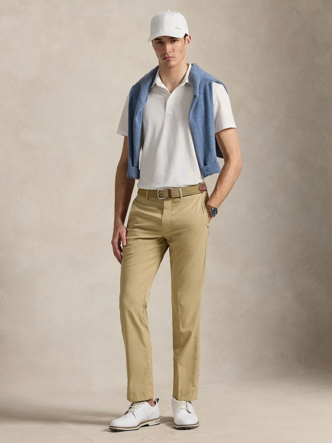 Поло Ralph Lauren Tour Pique, белый — фото 2