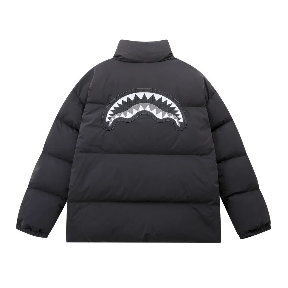 Детский пуховик с высоким воротником SPRAYGROUND, Dark Gray — фото 3