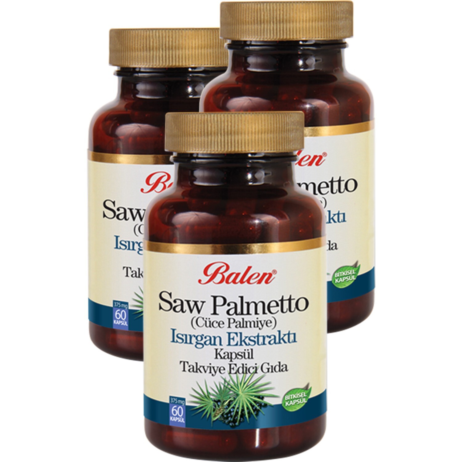 

Добавка Balen Saw Palmetto Cuce, 3 упаковки по 60 капсул