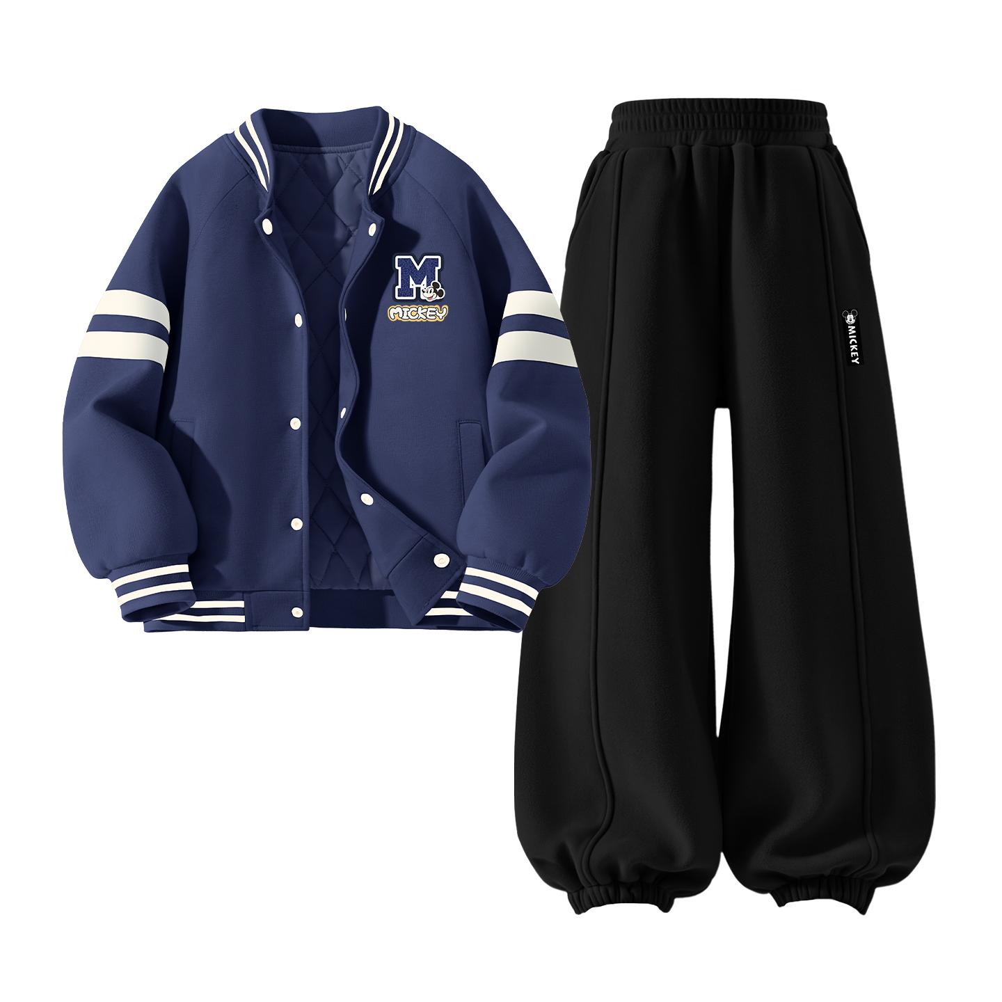 

Детская повседневная спортивная одежда Disney, [Thickened and Fleece-Lined]Di Dazzle Star K Graphite Gray+Di H Long Hook-and-Loop K Black
