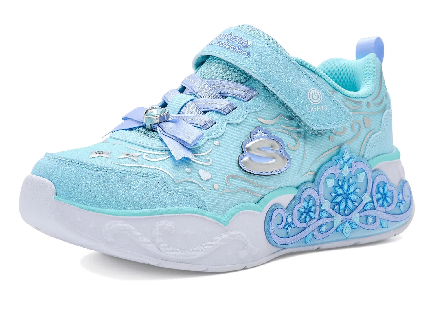 Кроссовки Lights-Princess Steps 303732L (для маленьких и больших детей) Skechers Kids, Light Blue