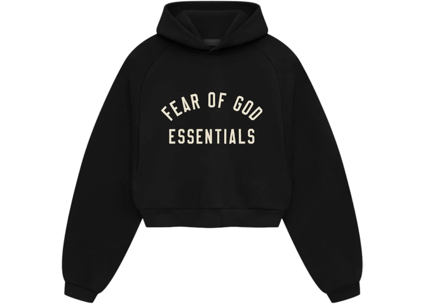 Женский укороченный худи из флиса Fear of God Essentials, Black