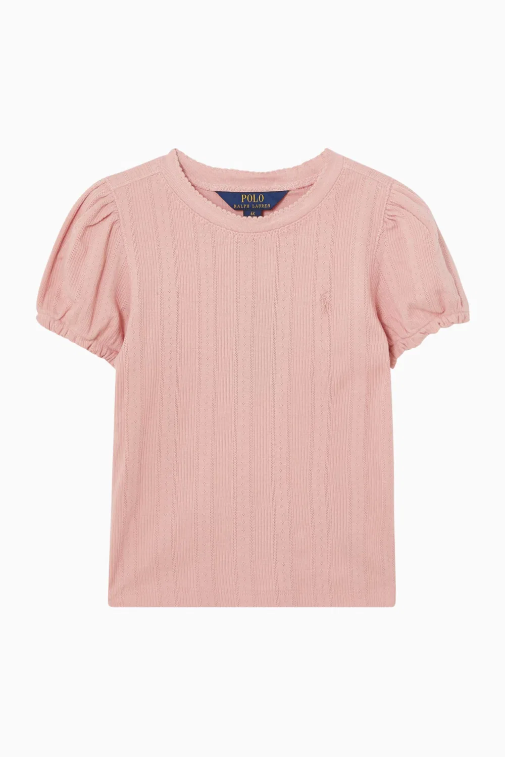 Футболка с пышными рукавами из трикотажа Polo Ralph Lauren