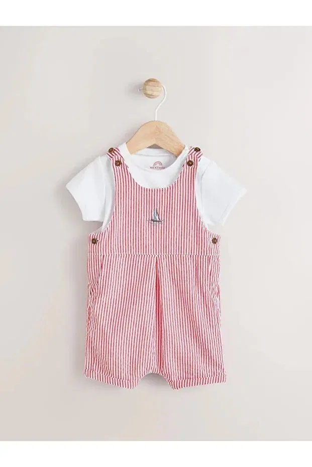 Детский комбинезон для девочек с принтом Next Baby, Красный