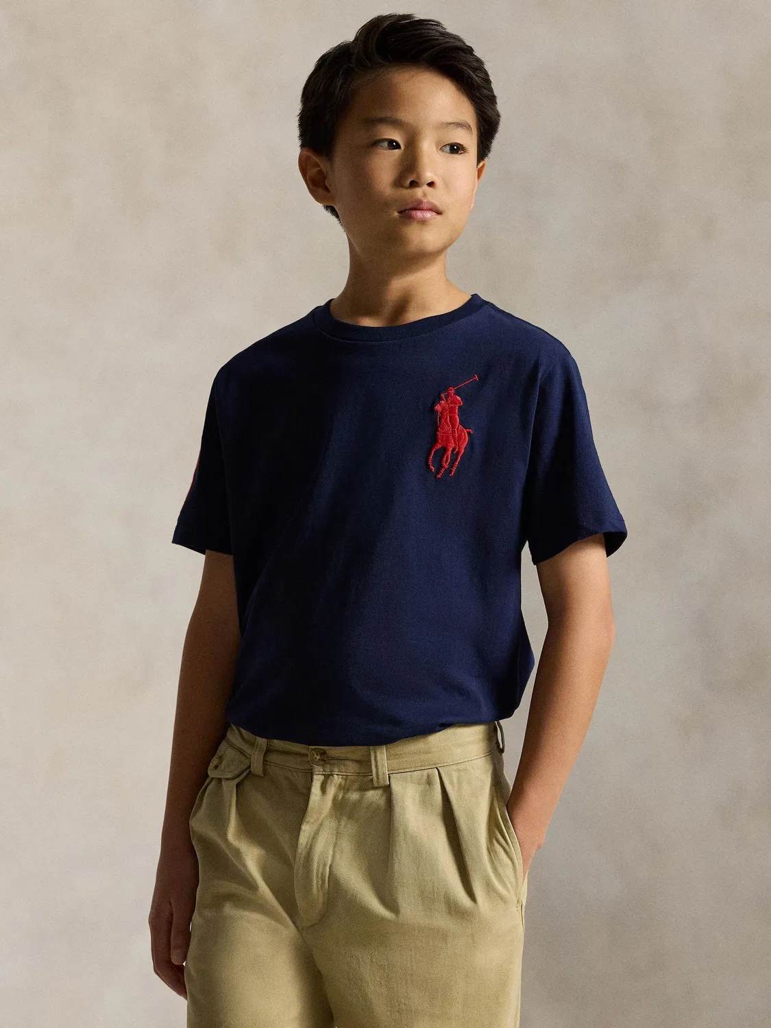 Футболка с вышивкой Big Pony Polo Ralph Lauren, синий