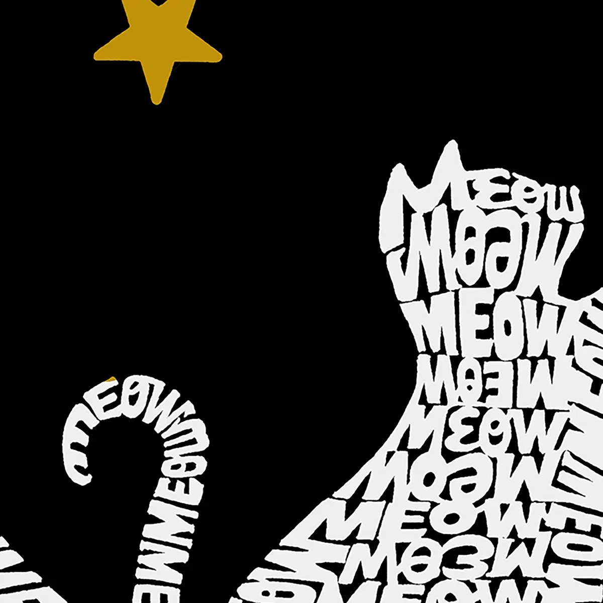 Детское худи для девочек с принтом Cat Moon LA Pop Art, Black — фото 3