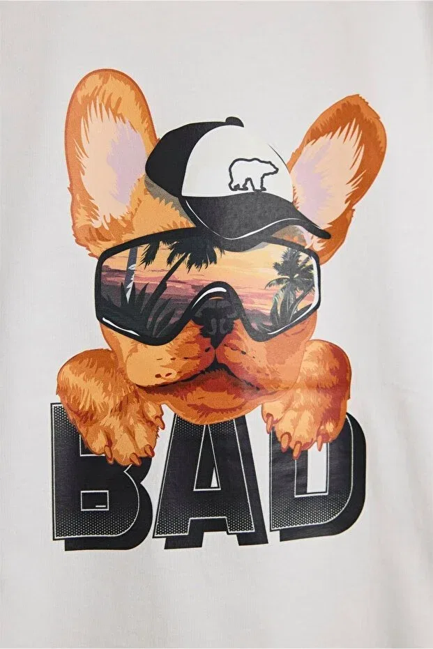 Детская футболка для мальчиков хлопковая Bad Bear, White — фото 3