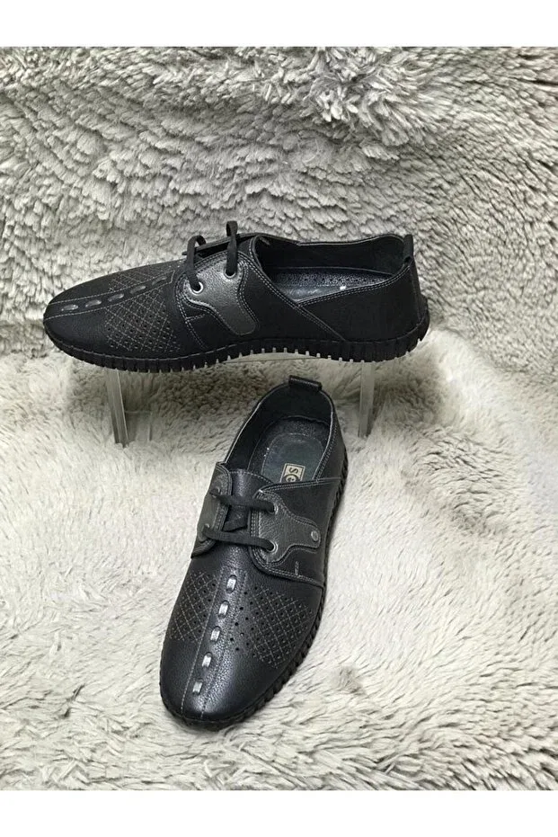 Детские туфли для мальчиков на плоской подошве Aysun Ayakkabı, Black — фото 2