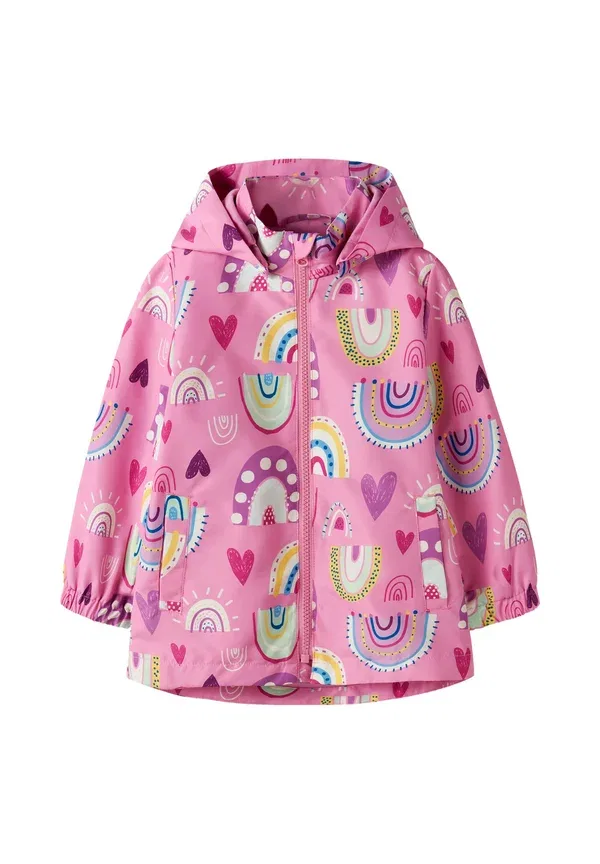 Куртка с принтом Jacke maxi ubergangsjacke - short coat Name It, Pink, розовый