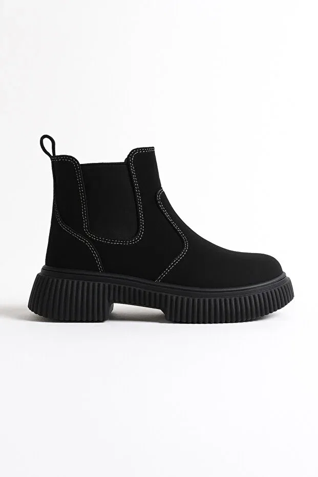 Детские ботинки для девочек на толстой подошве Chelsea Zilvana, Black — фото 4