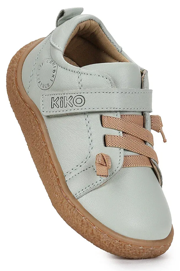 Детские кроссовки для мальчиков кожаные Kiko Kids, Water Green
