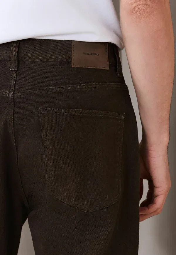 Джинсы деним Jeans tapered fit Next, коричневый — фото 2