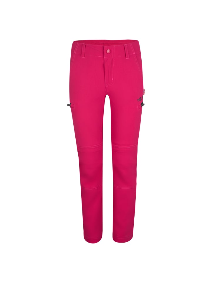 

Trollkids Трекинговые брюки Kjerag с отстегивающимися штанинами рубиново-красного цвета