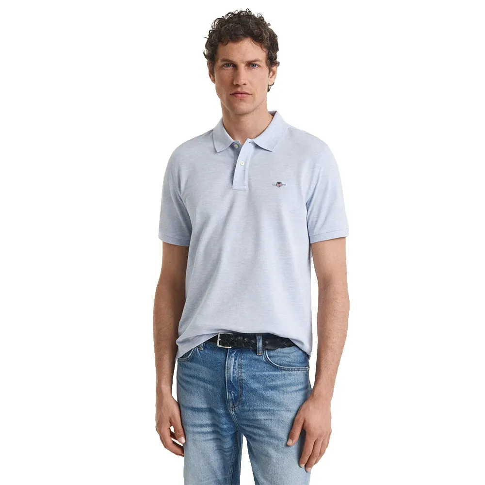 

Поло с коротким рукавом Gant Pique Regular Fit, синий