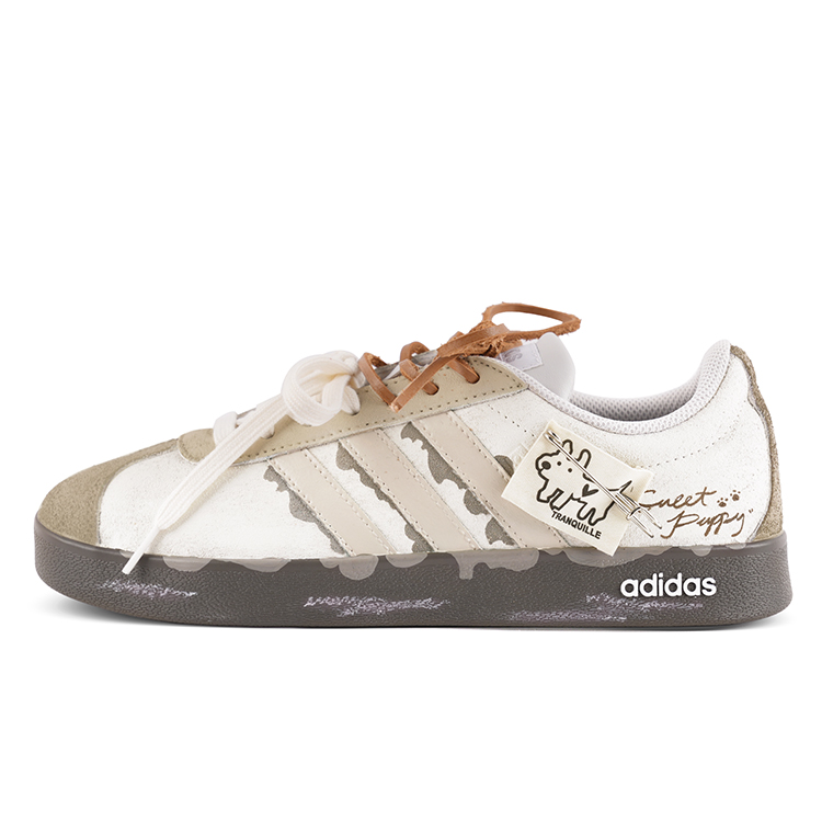 

Adidas ВЛ Корт 2.0 Лоу-топ скейтборд обувь унисекс бежево-коричневые, цвет Beige Brown