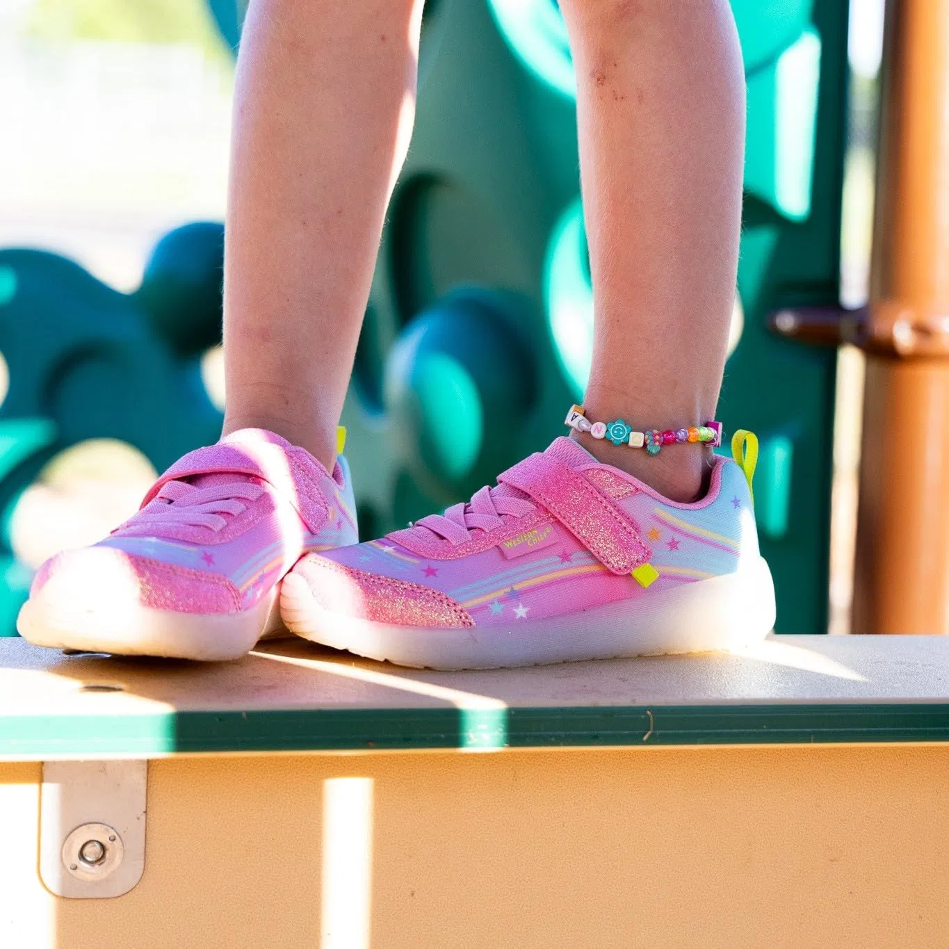 Детские кроссовки для девочек со светящейся подошвой Flash Feet Western Chief, Pink — фото 2