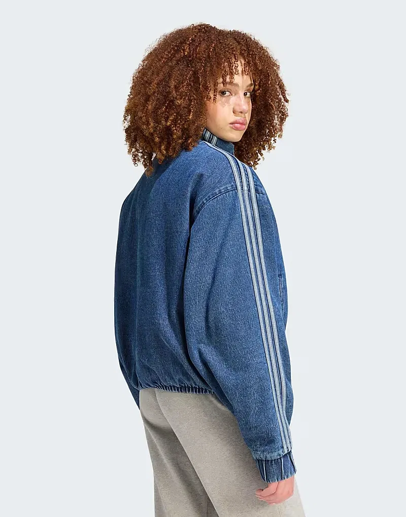 Куртка Adidas Originals Firebird из джинсовой ткани индиго — фото 2
