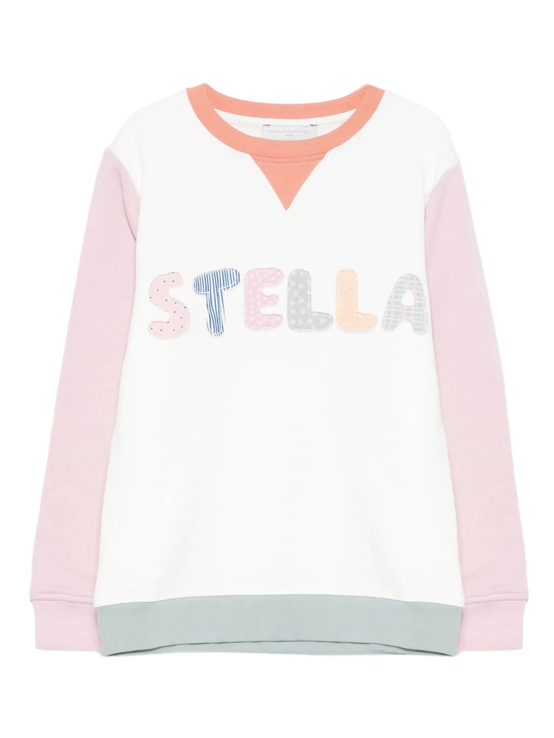 Свитшот из органического хлопка Stella McCartney, белый/разноцветный
