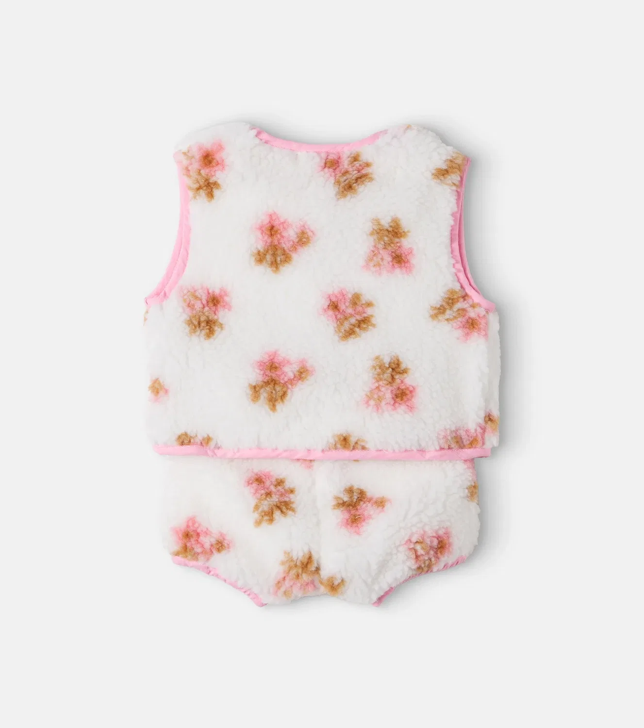 Комплект из жилета и шорт с принтом Baby Laine Bebe Organic, белый — фото 2