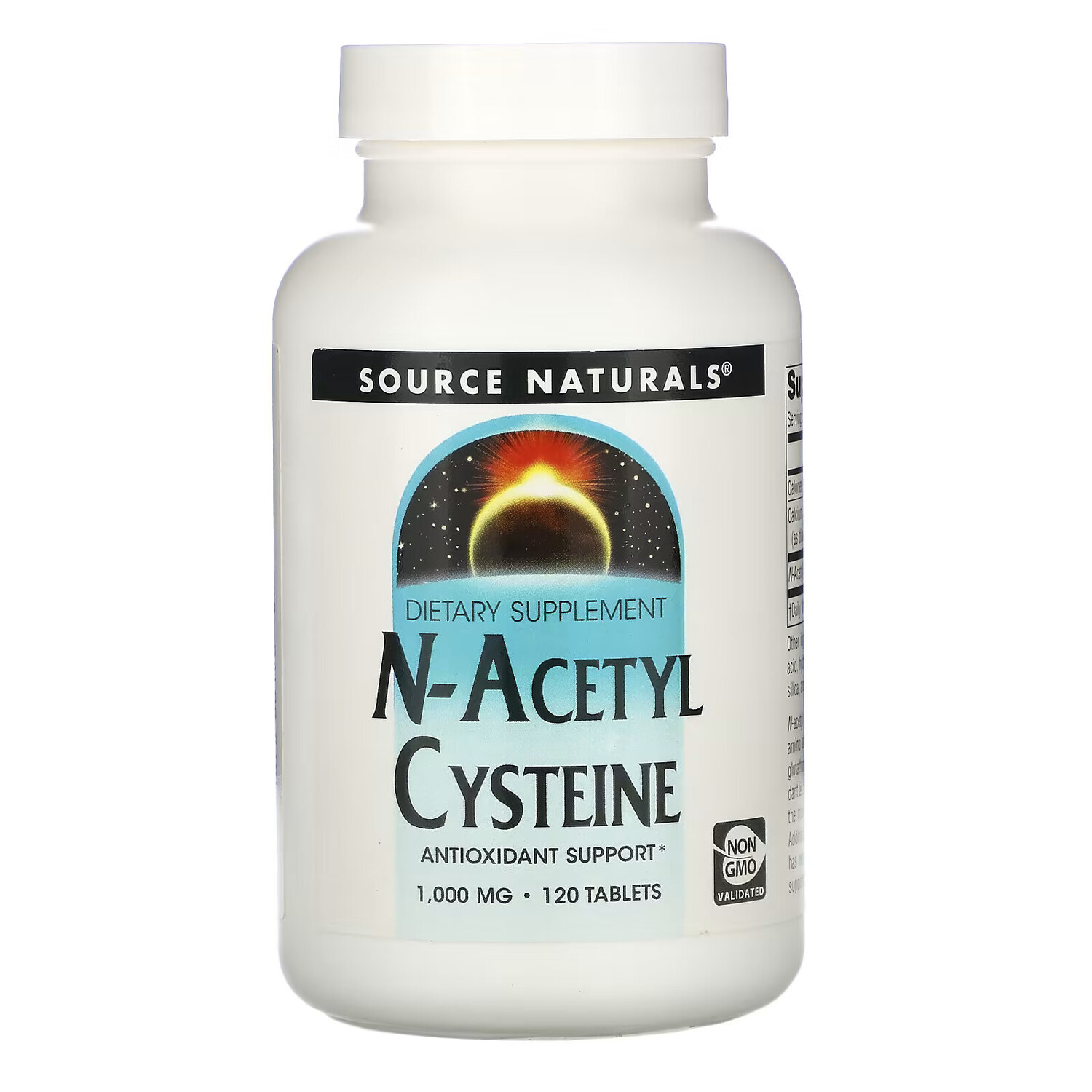 

Source Naturals, N-ацетилцистеин, 1000 мг, 120 таблеток