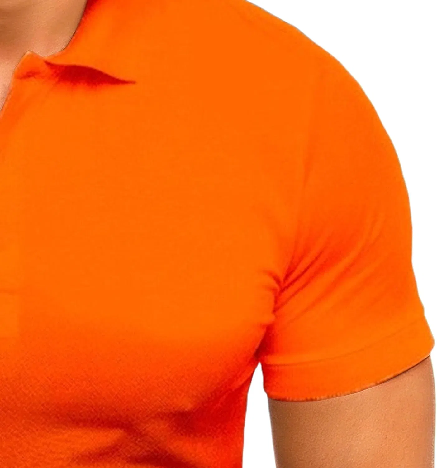 Мужская футболка-поло с градиентом, Slim Fit, с коротким рукавом, жёлтый — фото 4