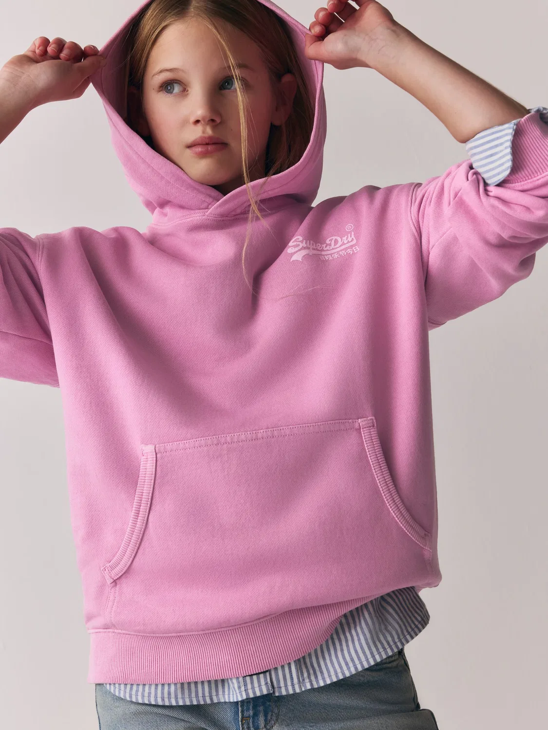 Худи Superdry Pink Logo, розовый — фото 3