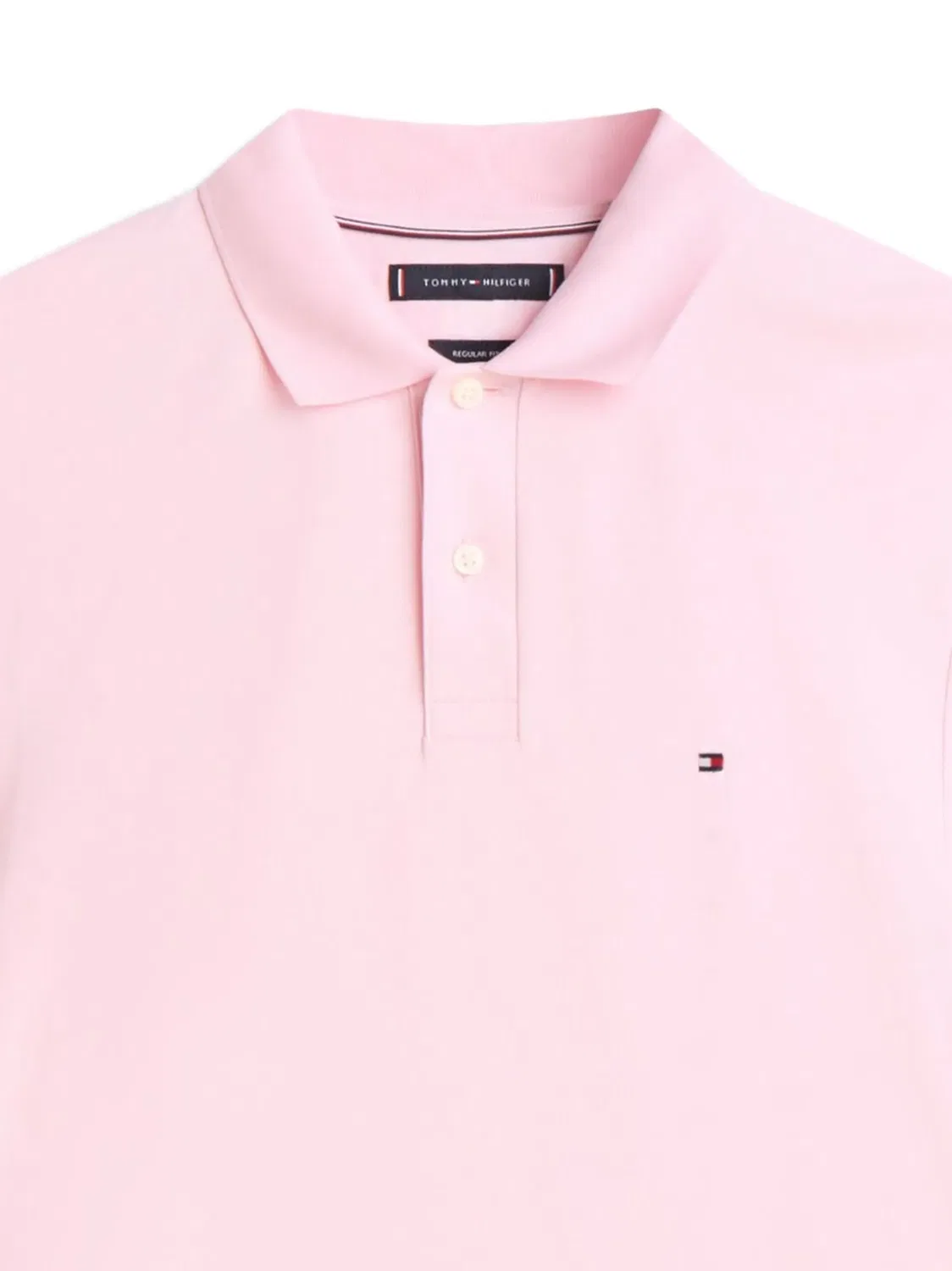 Рубашка-поло хлопковая розовая Tommy Hilfiger, розовый — фото 2