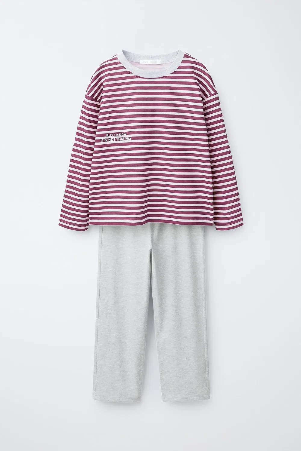 Пижама в полоску для детей 6-14 лет ZARA, Pink