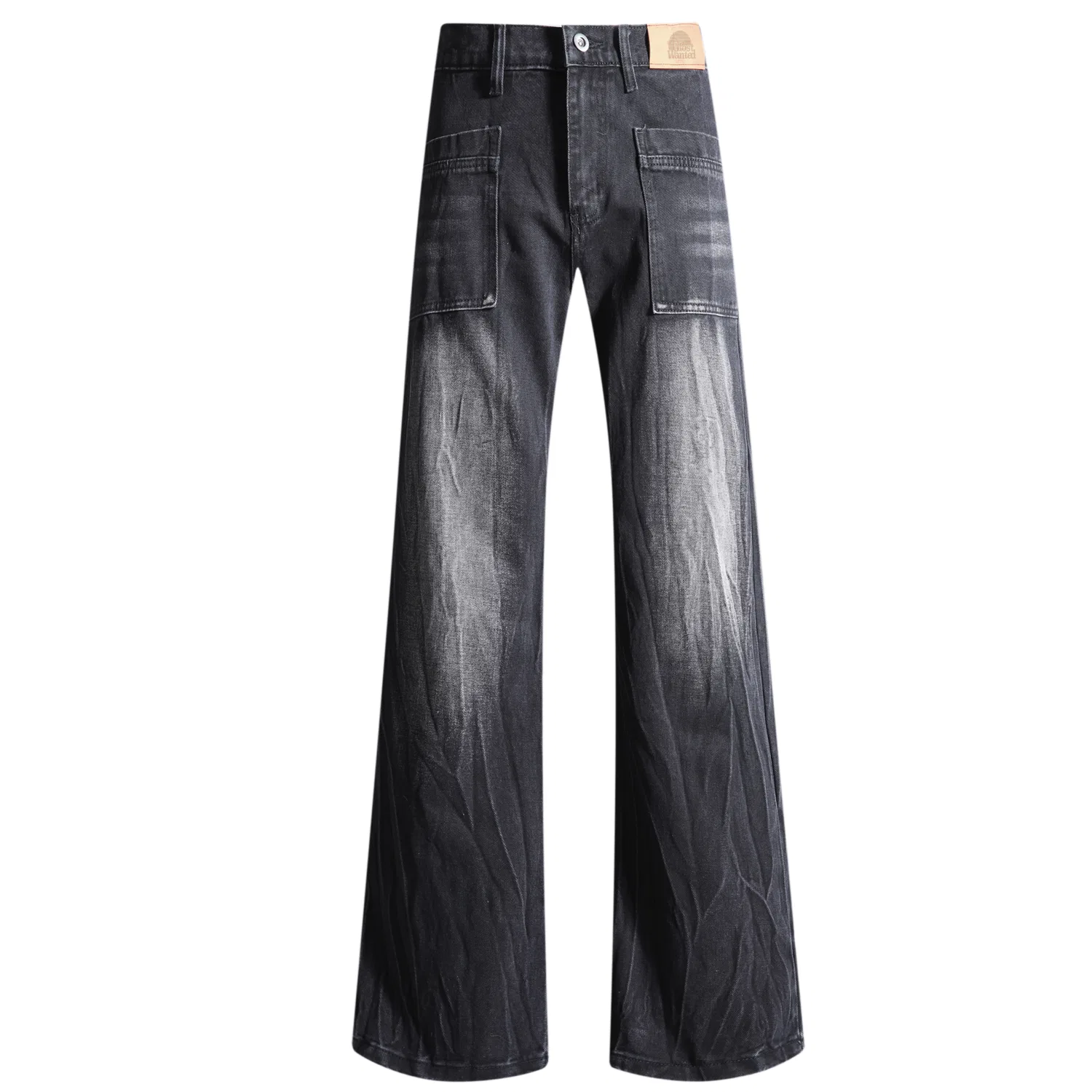 Детские джинсы с принтом Classic Paris Lightning Pattern Ice Silk MostwantedLab, Black — фото 3