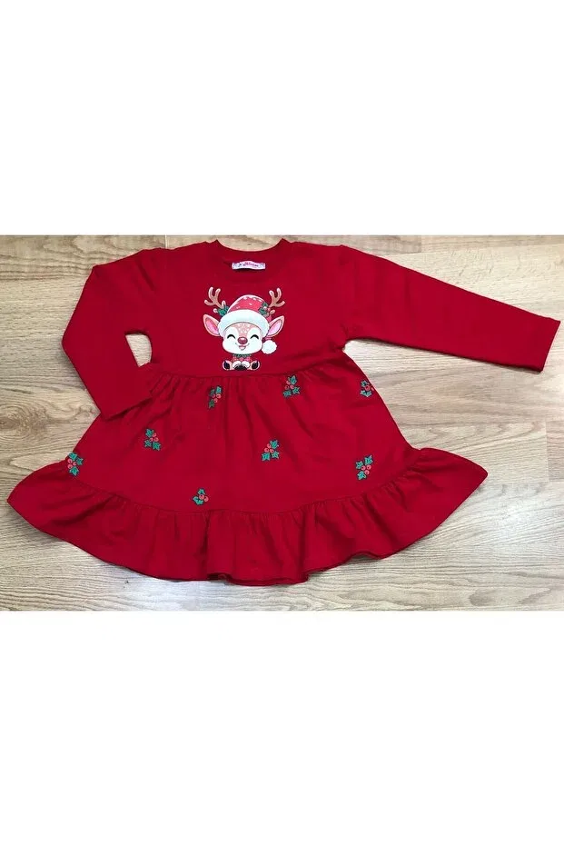 Детское платье для девочек с длинным рукавом Alvim Kids, Red