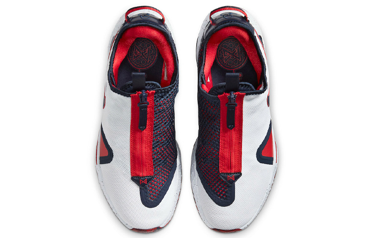 Кроссовки Nike PG 4, белый/красный — фото 4