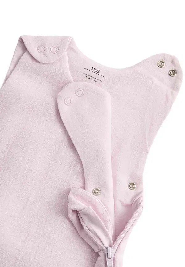 Спальный мешок Cotton, 1.5 tog sleeping bag, Marks & Spencer, lilac, сиреневый — фото 3