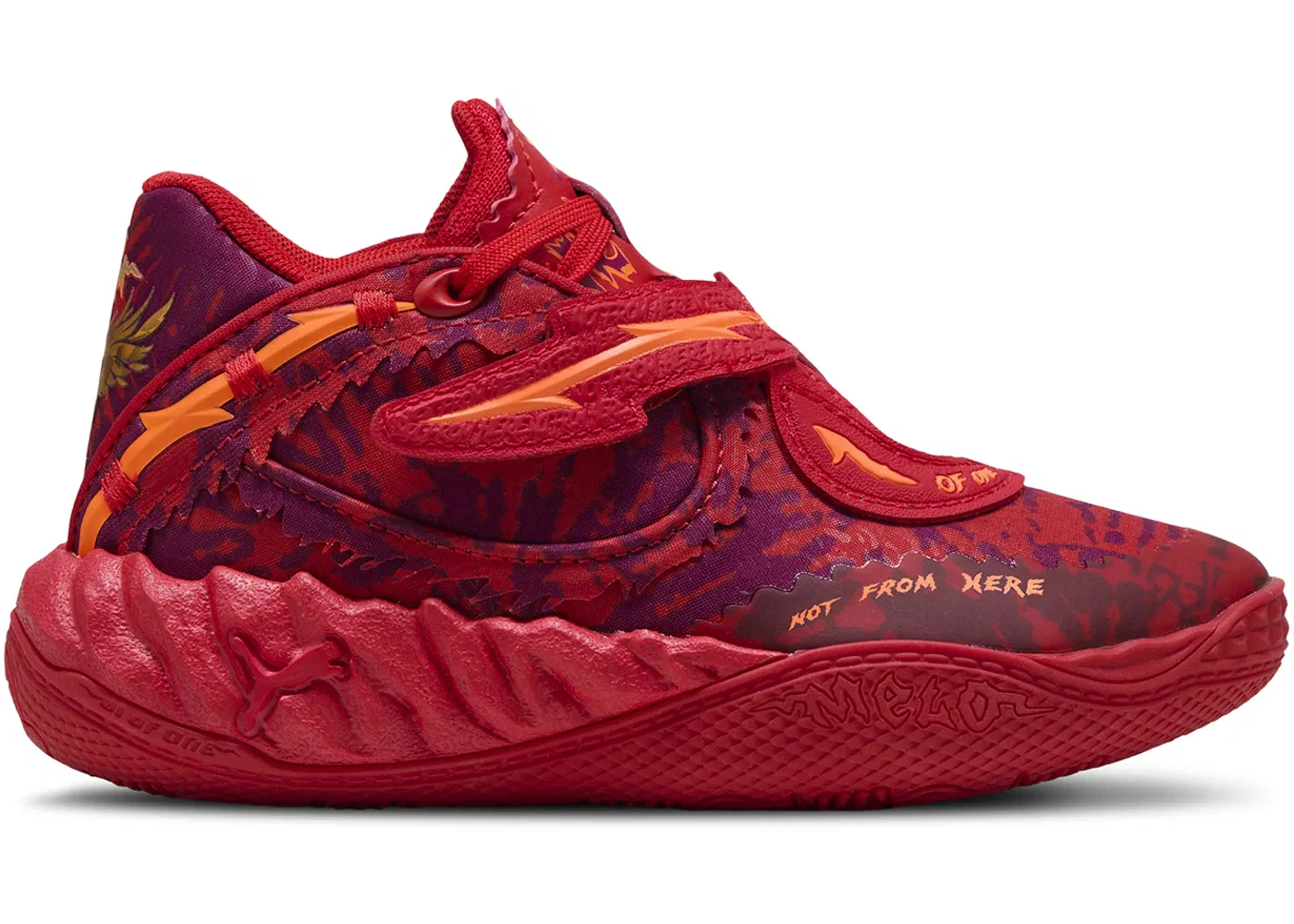 Детские кроссовки для мальчиков с дизайном LaMelo Ball MB.05 Puma, Red/Magenta Gleam/Fluro Orange Pes