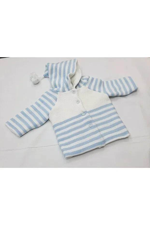 Детский кардиган с капюшоном Sundan Berkay, Blue - White