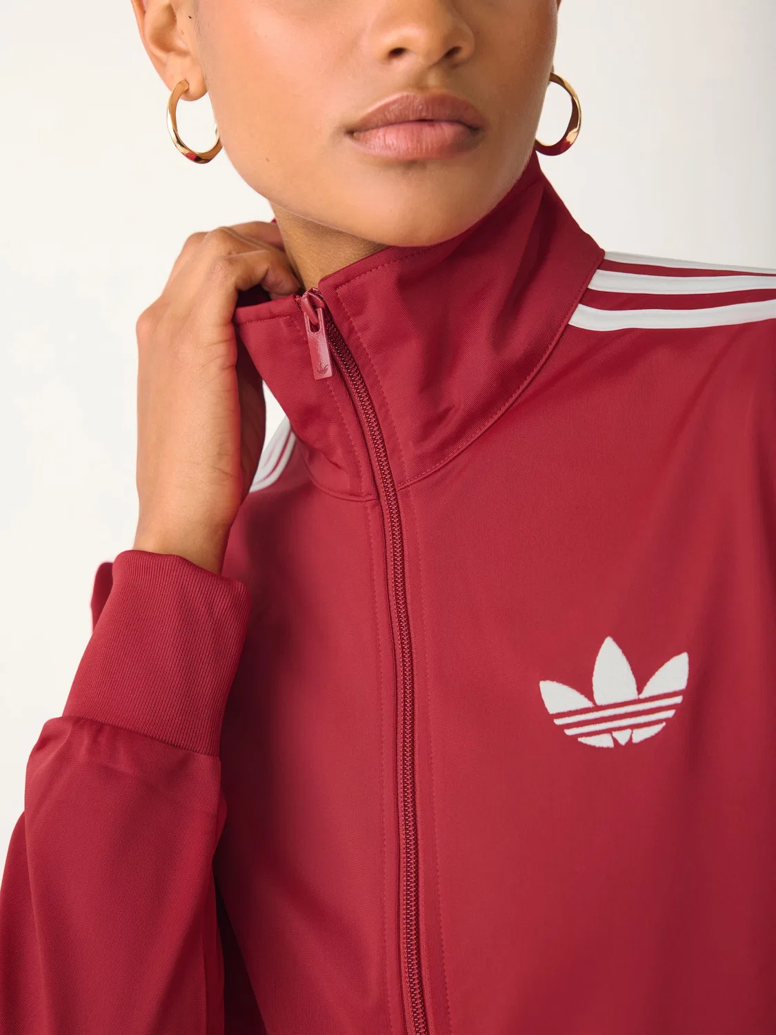 Толстовка Firebird Track Top Loose, adidas Originals, красный — фото 4