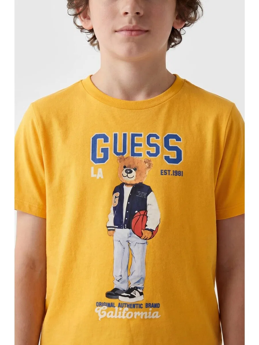 Рубашка GUESS стандартного кроя, цвет желто-золотой — фото 4