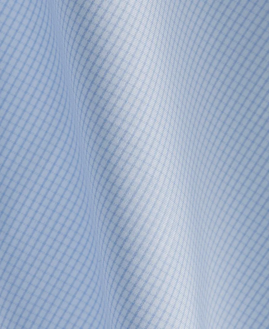 Мужская рубашка с принтом в клетку Athletic-Fit Performance Tommy Hilfiger, White Blue — фото 3