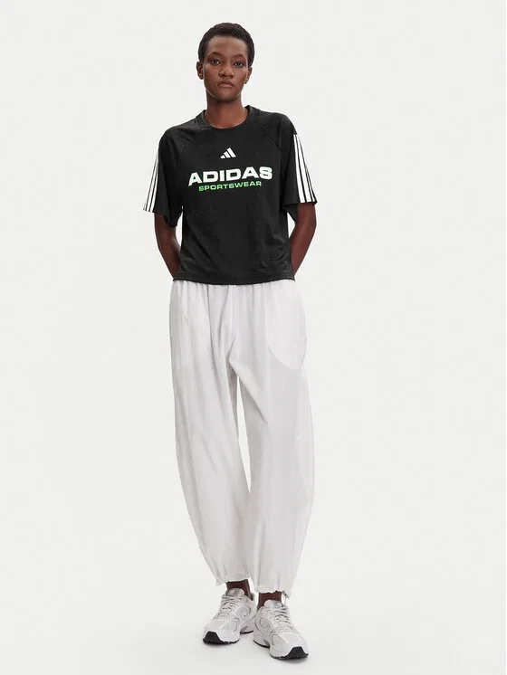 Футболка loose fit Tiro x Common Goal Jacquard Adidas, черный — фото 2