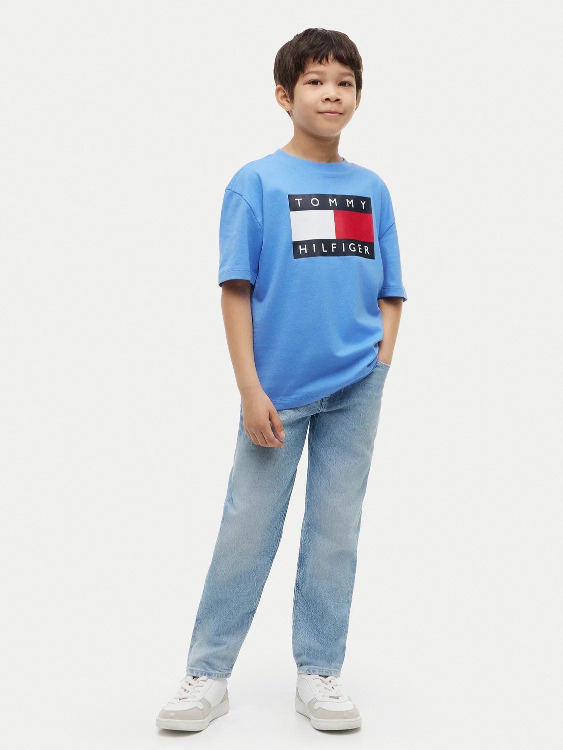 Футболка стандартного кроя для мальчика Heritage Tommy Hilfiger, синий — фото 2