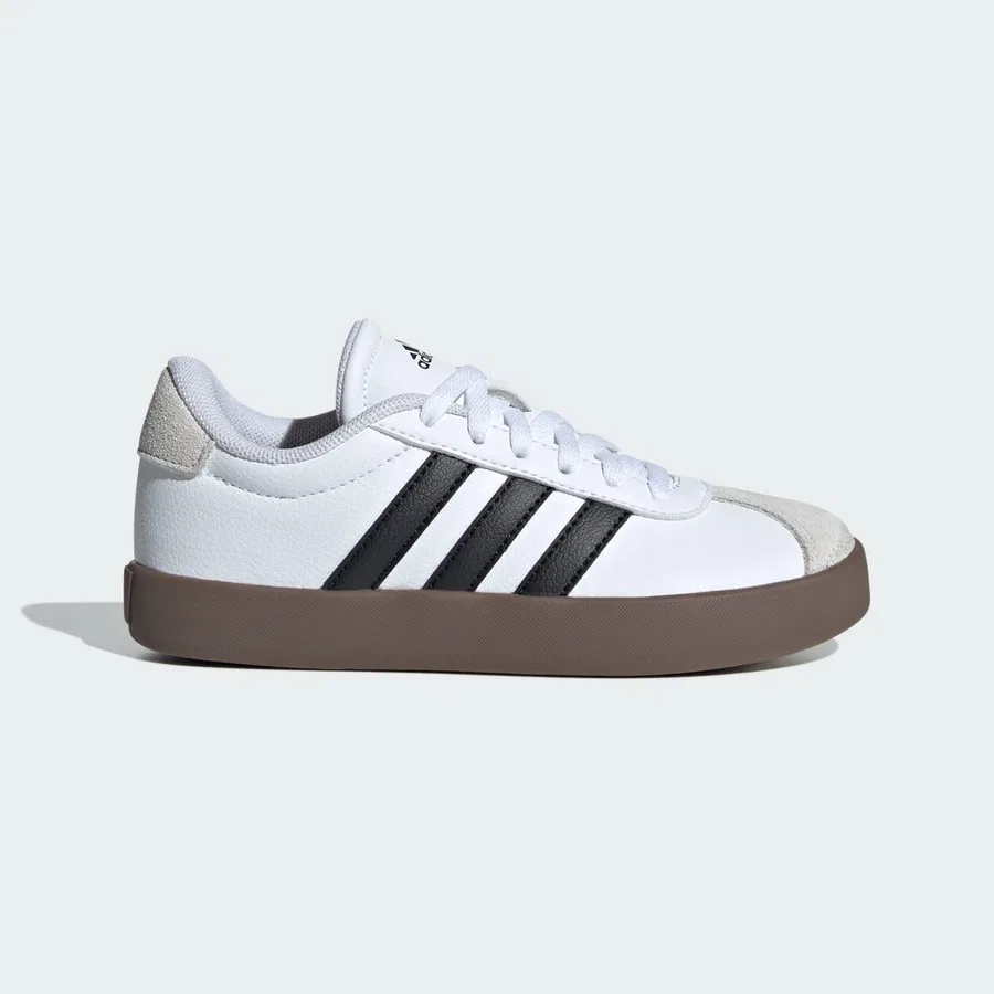 Кеды с низким берцем, с принтом, Sportswear ID9062 VL Court 3.0, adidas, Бело-черно-серый
