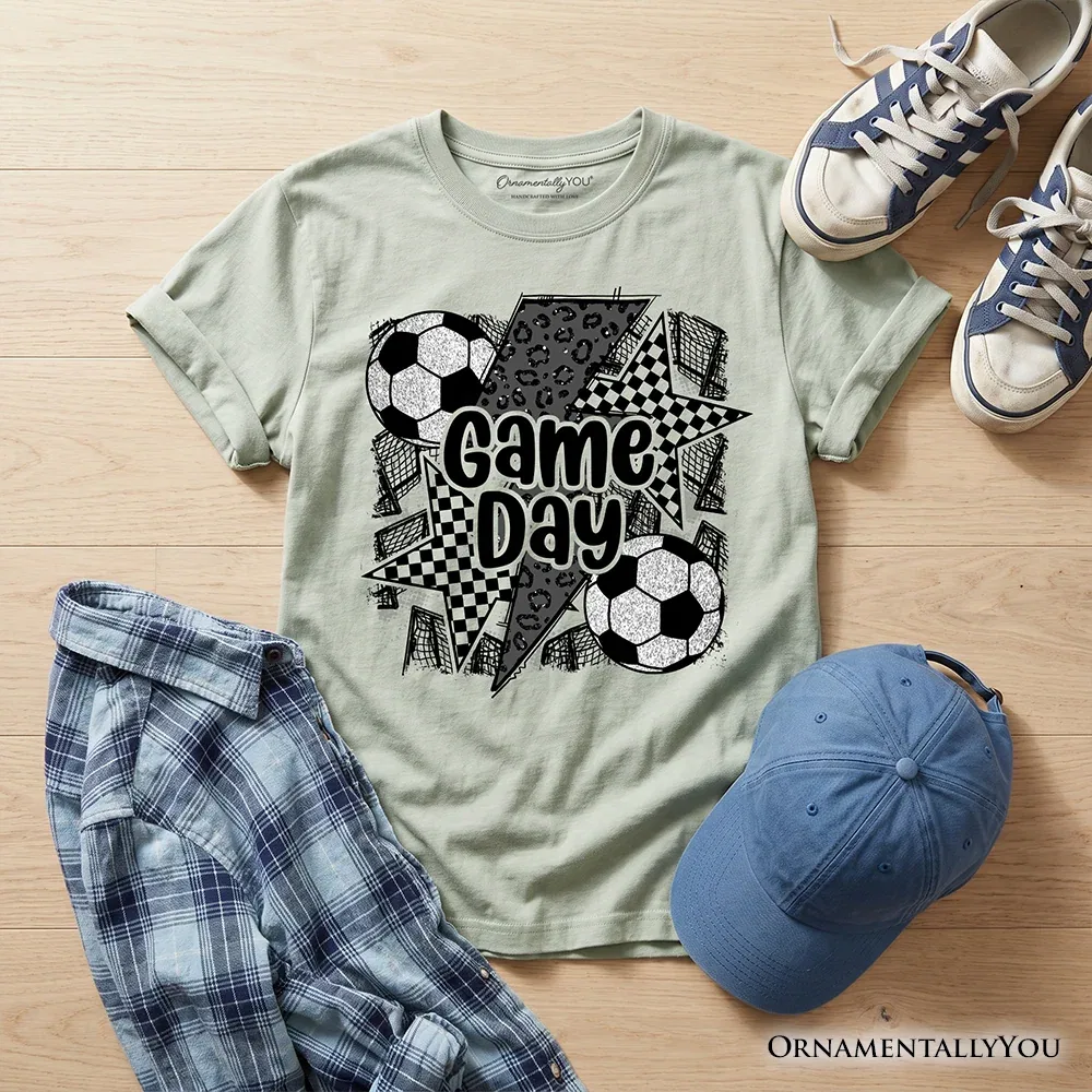 Детская футболка с принтом для мальчиков и девочек Youth Soccer Game Day Graphic OrnamentallyYou, Sage