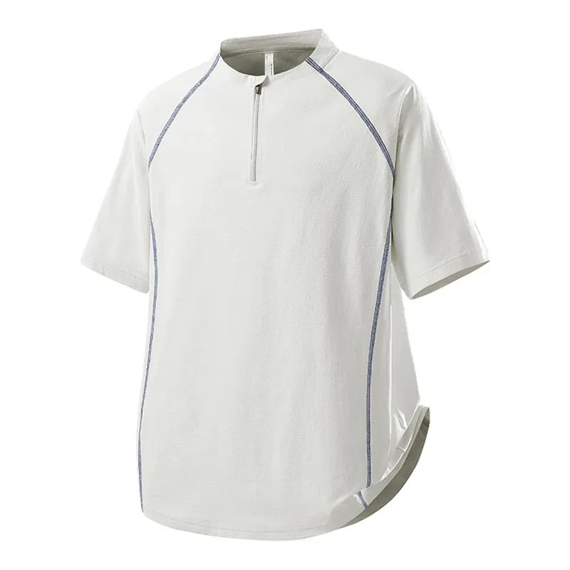 Детское поло с воротником-стойкой, тонкое Polo Shirts Unisex Stand Collar Thin, Sugarfunk, Upgraded Light White Gray