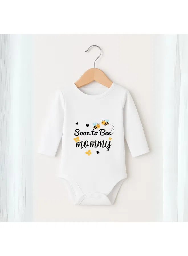 Боди-комбинезон с длинным рукавом с принтом Soon to Bee Mommy Printshop4Me, дизайн 4 — фото 2